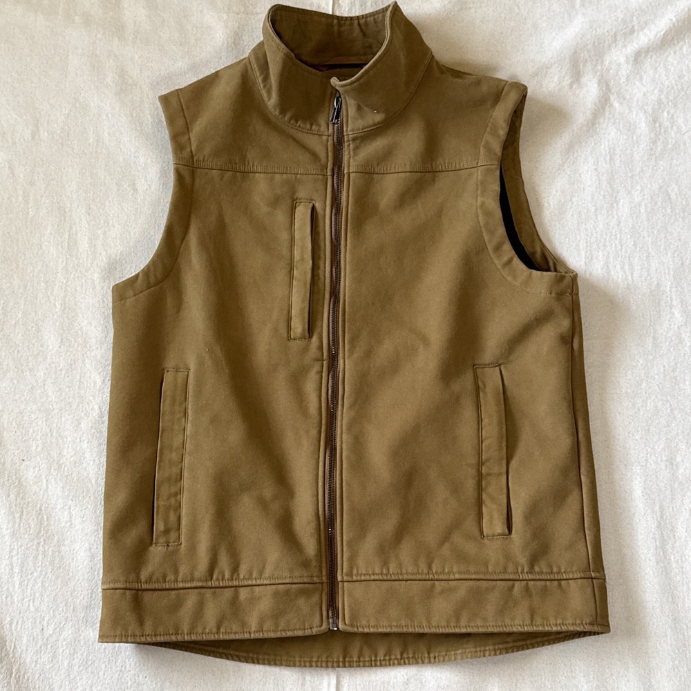 CornerStone Sleeveless Water Resistant Duck Bonded Soft Shell Vest Sz Small